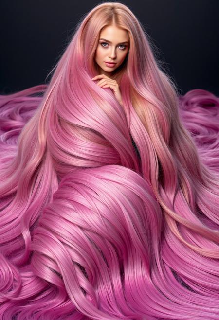 buried in a mound of luxuriant incredible thick abundant voluminous lush sensuous extremely long any single color hair wrapped around the body. extremely long hair, 100-feet of hair, super long hair, real rapunzel, rapunzel, rapunzel long hair, hair fetish, hair job, Dreamgirl, Goddess, gorgeous, amazing hair, longest hair, perfect hair, longest hair ever, hairstyles, hairstyling, hair, Debra Jo hair, extreme hair, extreme long hair, extremely long hair, Debra Jo, extreme longest hair, voluminous hair, thick and luxurious hair which is hangs to the floor and covers it. Her expression radiates confidence as she shows off her thick, luscious locks. super thick soft luxurious long lush sleek heavy voluminous cascading pendulous ultra silky pendulous shampoo commercial hair dragging the ground, around her on floor, hair piles behind her on floor