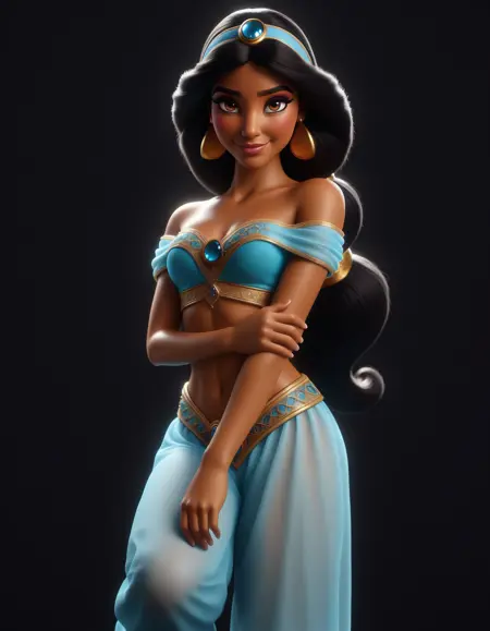 Jasmine (Aladdin) -DALL-E style- [Pony/IL]