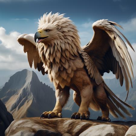 highly detailed documentary photo of griffon:1.3,

 mountains, 8k, intricate details, depth of field, cinematic,

masterpiece, best quality:1.1, 

ultra photoreal, photorealistic:1.0, sharp focus:1.1, 
depth of field:1.1, god rays:1.4,

50mm, style of Nathan Wirth, Hasselblad X1D II, Porta 160,
