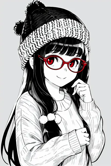Monochrome_illustration/黑白风格/点缀色
