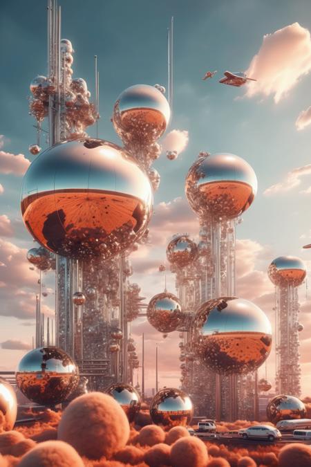 solarpunk city overgrowth in the style of Filip Hodas