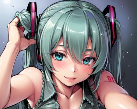 <lora:TsudaNanafushi:0.9>
1girl, hatsune_miku, aqua hair, aqua eyes, smile