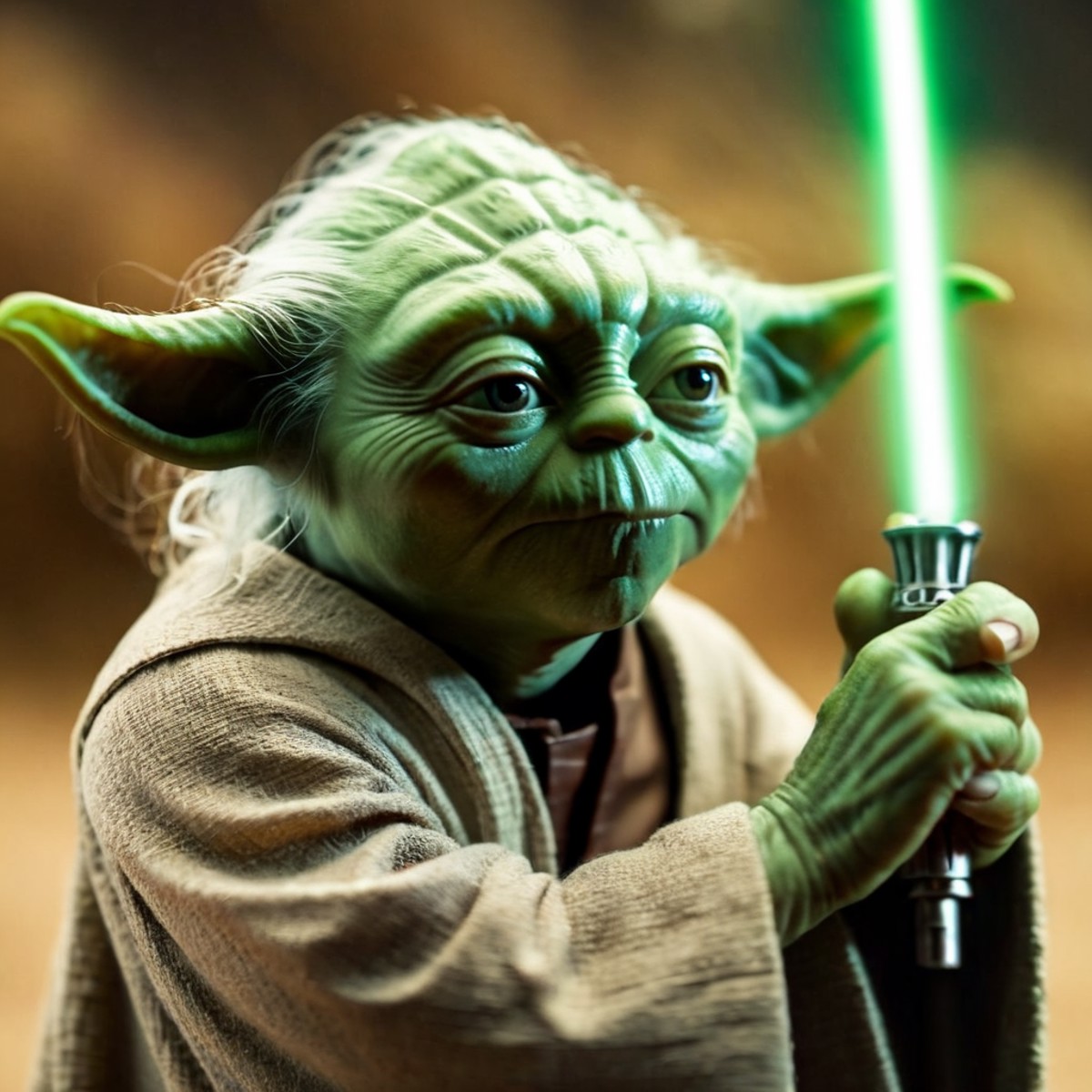 cinematic film still of  <lora:Yoda:1.2>
Yoda a close up of a person with a star wars yodah In Star Wars Universe, shallow...