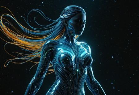 (score_9, result_8_up:1.1), 1angel-like girl ,(masterpiece:1.1), (best quality:1.1), piercing light, (aesthetics:1.1), (low colors:1.2), BREAK,
<lora:-_SDXL_-_holo_effect_V1.0:1>, A futuristic epic disaster scene of Earth crashing into another planet made of translucent materials, and its internal structure is clearly visible, including magma spills and light-emitting explosions. its precise construction and possible geostructure. Hi-tech and futuristic holographic planet body scan, bioluminescence, fiber optics, masterpieces, octane rendering, unreal engine,
   , intricate details, UHDR, 32K,