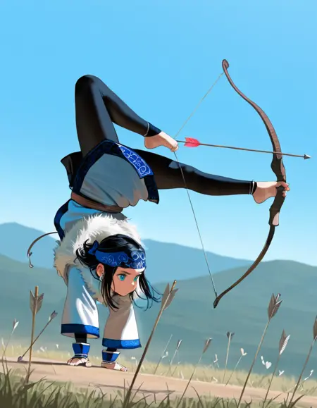 Handstand Archery pose| 倒立射箭姿势