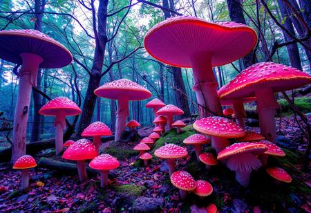 psychedelic mushroom forest