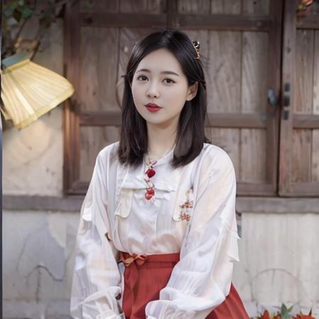 (4k, best quality, masterpiece:1.2), (realistic, photo-realistic:1.2),1girl,lizishule, <lora:lizishule:1>,hanfu,red dress,<lora:hanfu_v30:0.5>,detailed face