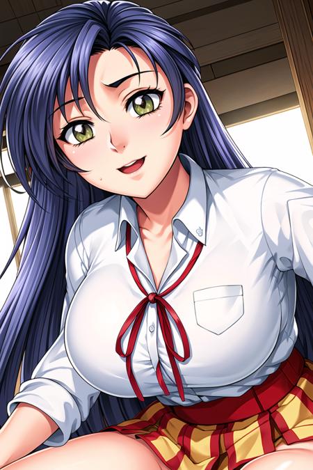 Simple White Background,
long sleeves,red ribbon,white shirt,
<lora:Mio_Serizawa_Isaku-KK77-V1:0.7>,
blue hair,Bangs,green eyes,long hair, 
<lora:Mariana_Luciano_NON_VIRGIN-KK77-V1:0.3>,<lora:more_details:0.1>,
1 girl, 20yo,Young female,Beautiful Finger,Beautiful long legs,Beautiful body,Beautiful Nose,Beautiful character design, perfect eyes, perfect face,expressive eyes,perfect balance,
looking at viewer,(Focus on her face),closed mouth, (innocent_big_eyes:1.0),Light_Smile,
official art,extremely detailed CG unity 8k wallpaper, perfect lighting,Colorful, Bright_Front_face_Lighting,shiny skin, 
(masterpiece:1.0),(best_quality:1.0), ultra high res,4K,ultra-detailed,
photography, 8K, HDR, highres, absurdres:1.2, Kodak portra 400, film grain, blurry background, bokeh:1.2, lens flare, (vibrant_color:1.2),professional photograph, 
(Beautiful,large_Breasts:1.4), (beautiful_face:1.5),(narrow_waist),