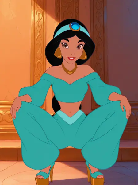 Jasmine (Aladdin 1992 film) PonyDiffusionXL/illustriousXL