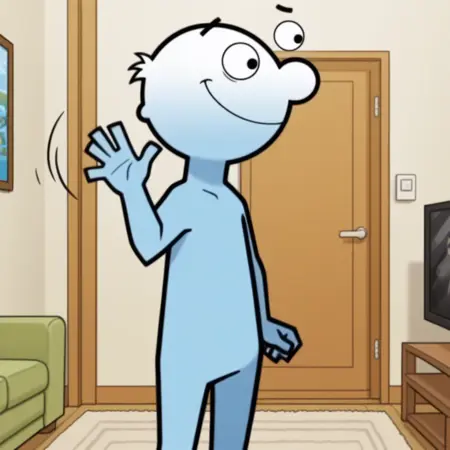 Strepsils Mascot | Blue Guy