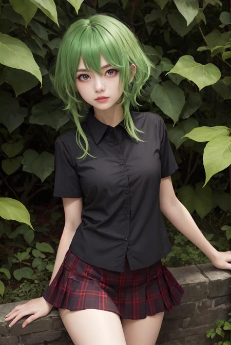 masterpiece,best quality,upper body,1girl,collared_shirt and flared_skirt as material3,anime coloring,leaf \(medium\),chart,green hair,small breasts,glowing eyes,eyebrows visible through hair,between thighs
Negative prompt: EasyNegative, (bad and mutated hands:1.3),(nsfw:1.5),(bad anatomy, nude,paintings, sketches, worst quality, low quality, normal quality, lowres,:1.3),BadDream, By bad artist -neg, FastNegativeEmbedding, Unspeakable-Horrors-64v, picture frame, painting frame, frame, painting frame, border,nsfw,
Steps: 20, Sampler: DPM++ 2M Karras, CFG scale: 5, Seed: 3933597040, Size: 512x768, 