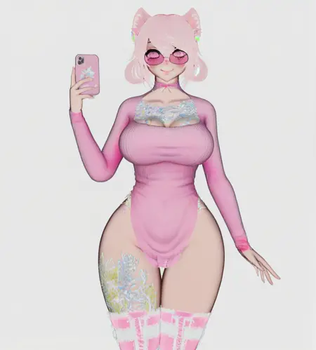 apple cat vrchat avatar / illustrious