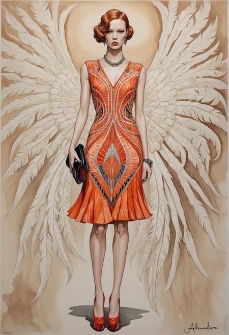 Watercolor painting <lora:Abstract Concept-1girl:1>,concept art 1girl,1girl,solo,, <lora:Alexander McQueen-art deco-000005:1>,Alexander McQueen art deco, . Vibrant, beautiful, painterly, detailed, textural, artistic