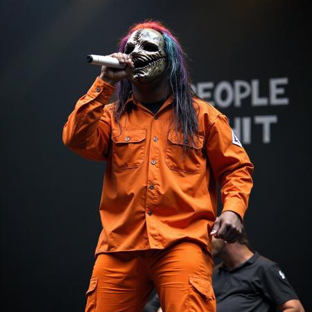 SLIPKNOT band. Number 8 masked. Corey Taylor ROTTEN MASK