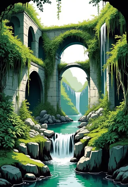 DX_Vegetation-Covered Buildings_Fantasy Scene Generation