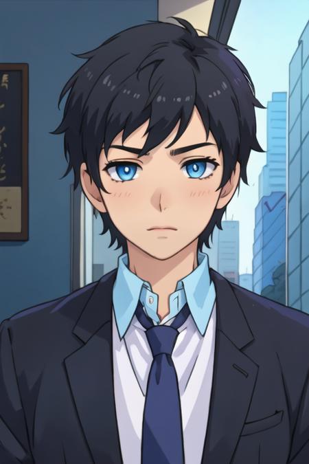 arata_kaizaki black hair blue eyes