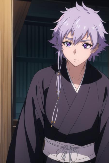 isanekotetsu, <lyco:isanekotetsuv2-lyco-nochekaiser:1>,
isane kotetsu, short hair, braid, purple hair, (purple eyes:1.1), hair braid,
BREAK long sleeves, japanese clothes, kimono, haori, black kimono, hakama, black hakama,
BREAK indoors,
BREAK looking at viewer, (cowboy shot:1.5),
BREAK <lyco:GoodHands-beta2:1>, (masterpiece:1.2), best quality, high resolution, unity 8k wallpaper, (illustration:0.8), (beautiful detailed eyes:1.6), extremely detailed face, perfect lighting, extremely detailed CG, (perfect hands, perfect anatomy),