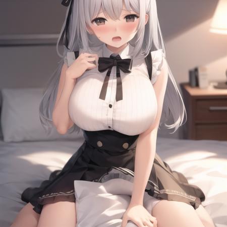 almuada, <lora:hum-10:1>,dakimakura (object),crotch rub,big tits