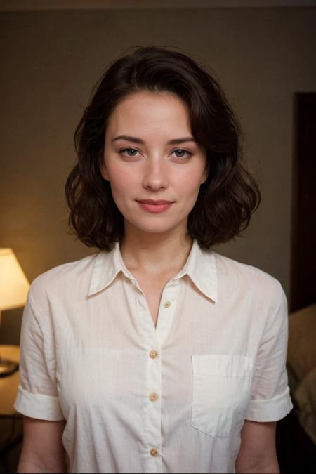 analog film photo solo, gstyle, realistic, ((vintage photo)), ((woman)), (short hair), (grin512:1.2), (upper unbuttoned oversized business white shirt:1.4), ((dim litted romantic bedroom:1.4)), high detailed, (cinematic shot:1.3), PA7_Human-Likeness, PA7_Photo-BW, 8k, clear facial features, pastel themed colorgrade, in style of wes anderson, <lora:PAseer-SD15-LCM Quick:1> <lora:picxer_real:.5> <lora:ReaLora:.2> skin <lora:GStyle_-_Photography_Style:.2> <lora:[US]_-_Jane_Badler:1> janebadler . faded film, desaturated, 35mm photo, grainy, vignette, vintage, Kodachrome, Lomography, stained, highly detailed, found footage