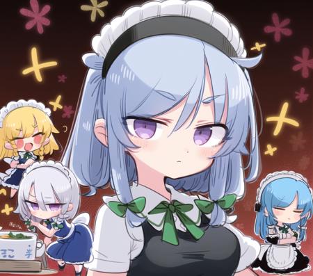 <lora:op_na_yarou:0.9>, izayoi sakuya, chibi, standing