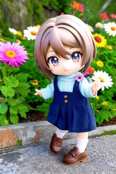 masterpiece, best quality,1girl,chibi,flowers,outdoors