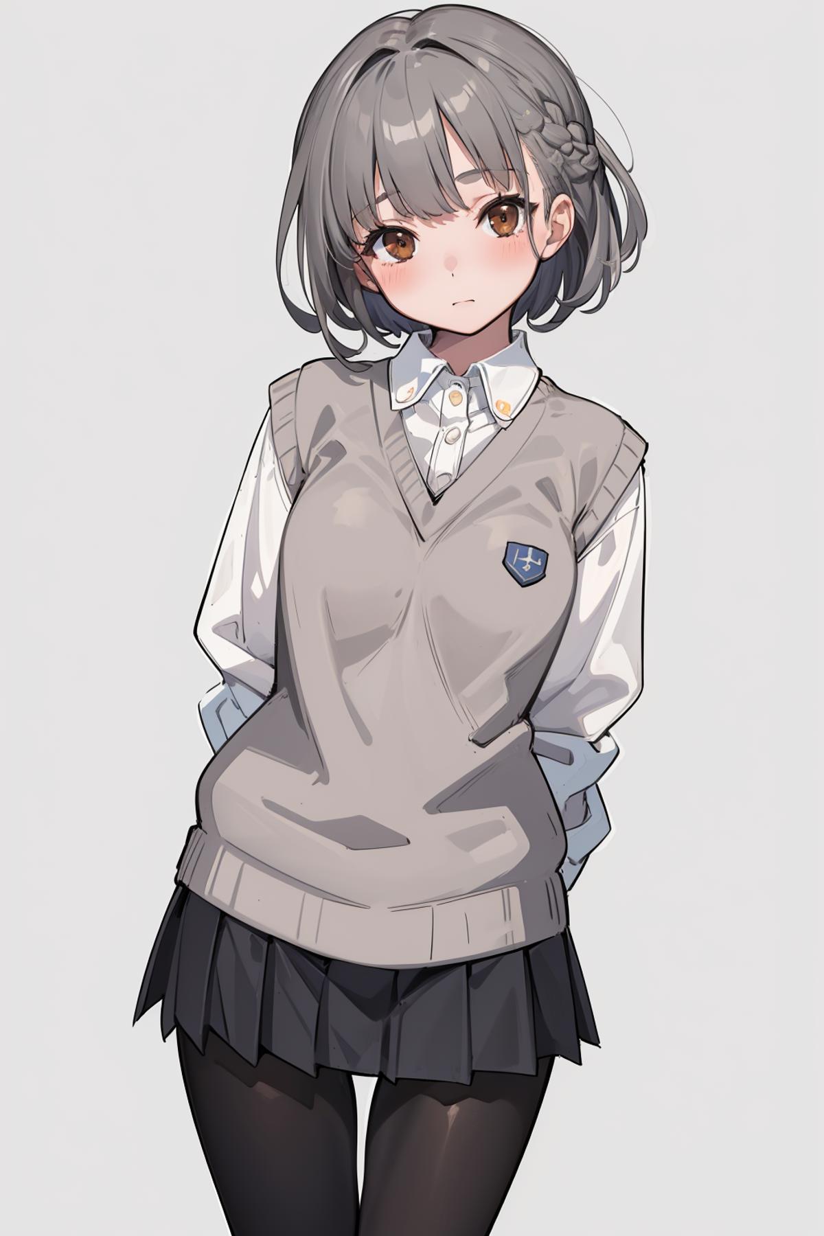 School uniform (Sweater vest) image by hivision