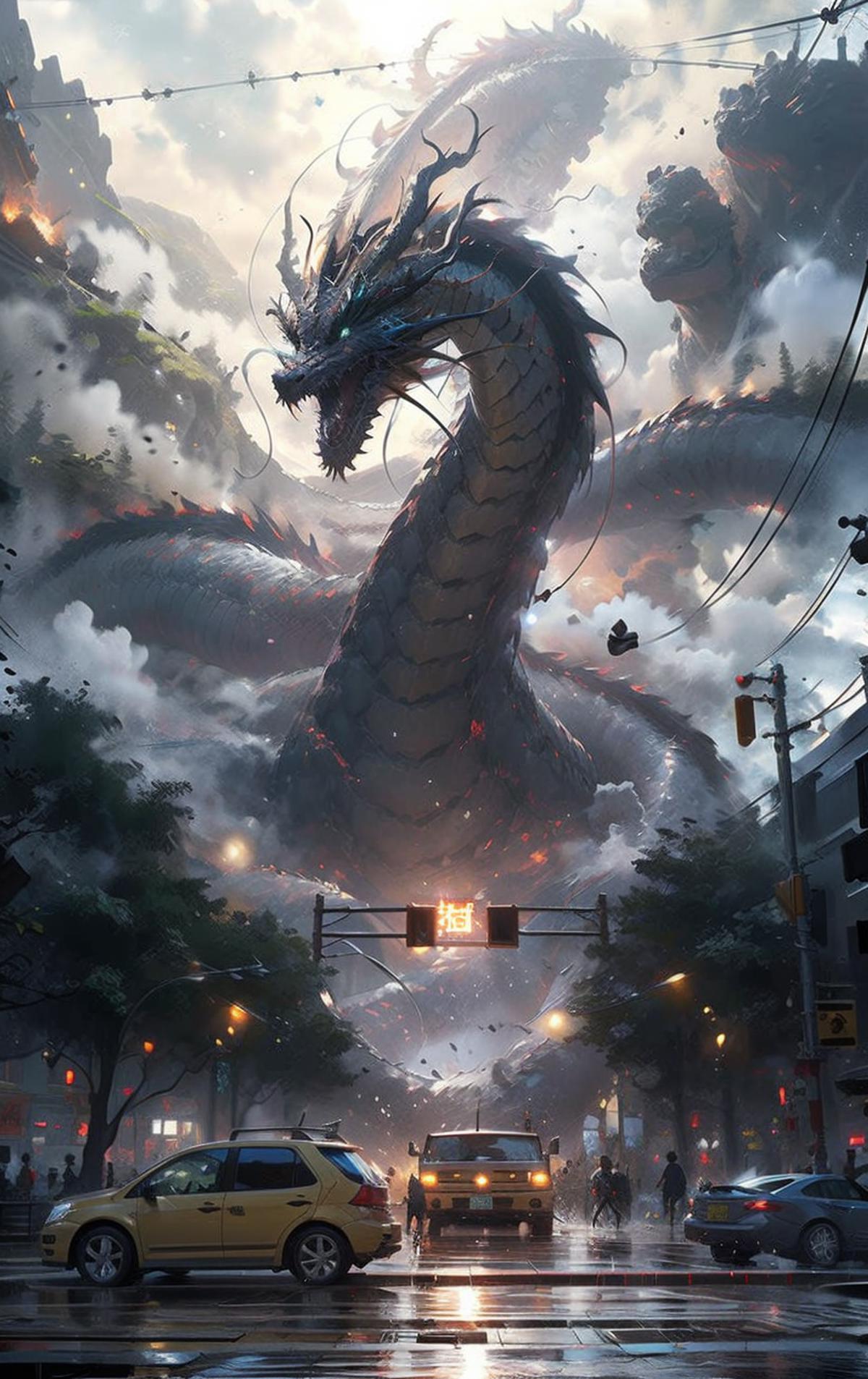 龙神幻想/Chinese dragon Lora image by nuaion