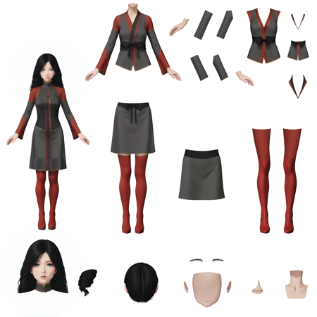 Vtuber LIVE2D Universal Split Model - 虚拟主播万能拆分 live2d vroid v1.0 Official version
