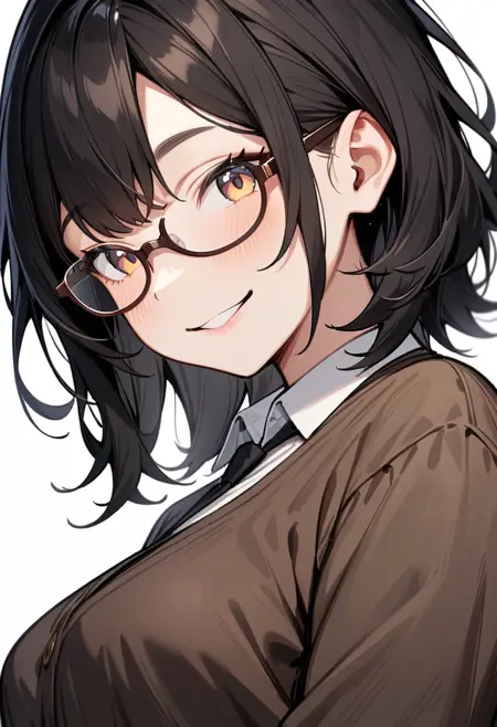 under-rim cell frame glasses SDXL