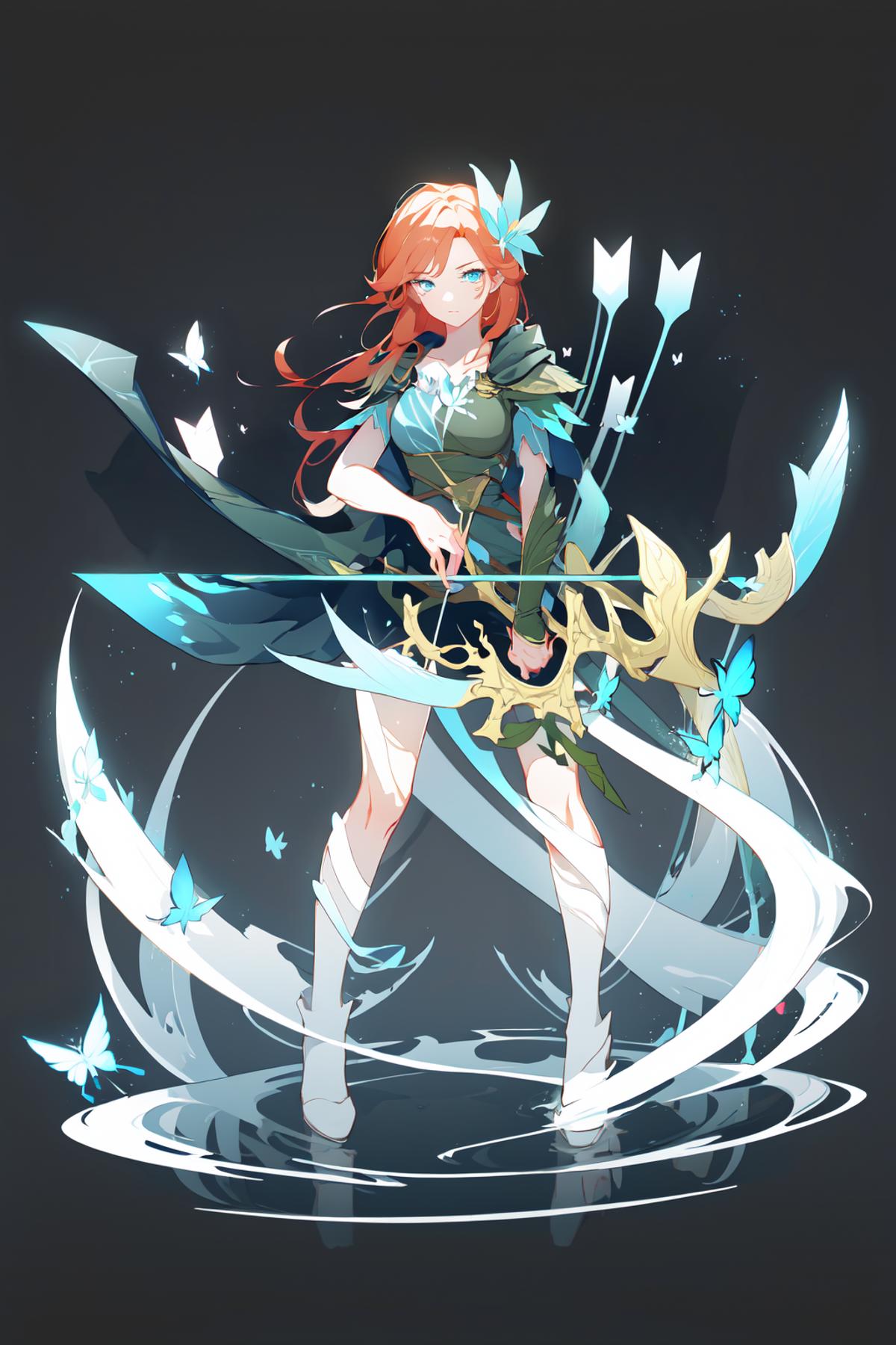 二次元风行者（DOTA2）/清风环佩/Windranger anime style Lora image by chosen