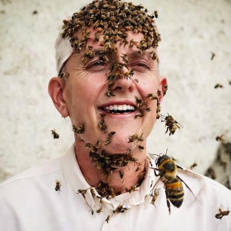 man with bee  <lora:SDXL_bee_Sa_May_V11:1>