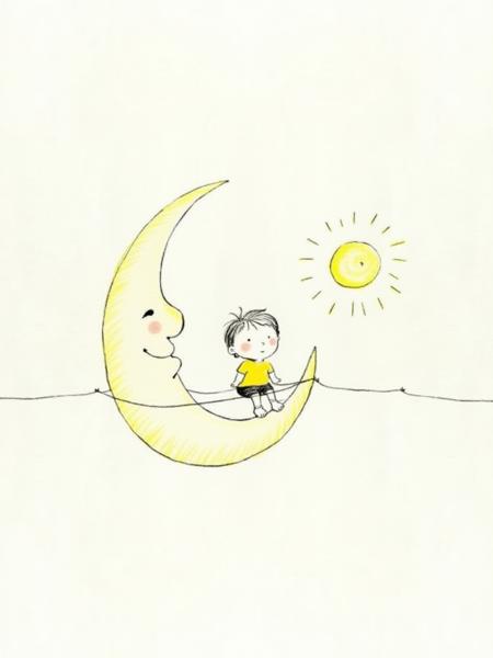 Hand Drawn Yellow Kid Cartoon Illustration | Flux1.d Lora v1.0