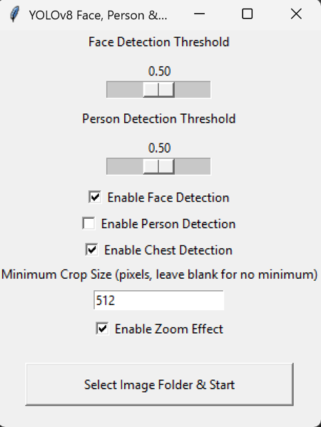 Automatic Training Image Crop (Face/Chest/Person) v1.0