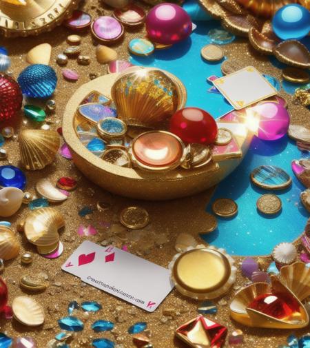 Bling, splash, explosion, gold, HD, Photo, Seashell, Cards, in Marbles, Puzzle, Toy, table