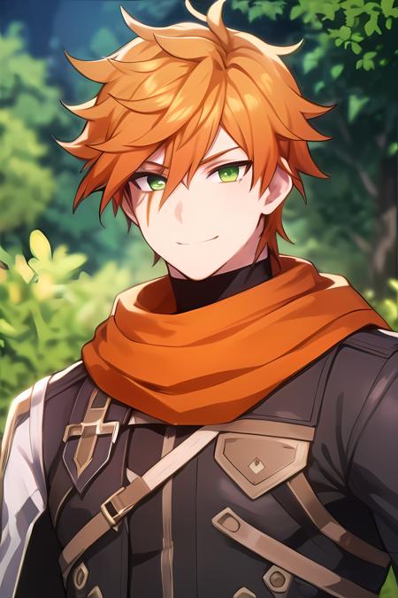 Roi,Orange hair,Green eyes