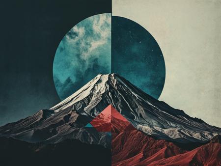 analog film photo of collage, mixed media, by Januz Miralles
[centered composition, a paint smudge on a simple background : stripcore aesthetic, wizardcore aesthetic, Japan's Mount Fujiyama, landscape : 4]
abstract geometric gradients, grainy texture, deep rich (gold) red blue colors
<lora:100_nvcmsdx_a:0.75> nvcmsdx
dark and moody, a mesmerizing blend of light and shadow, cubism, intricate details, film grain, dynamic range, faded film, desaturated, 35mm photo, vintage
Kodachrome, Lomography, stained, highly detailed, found footage