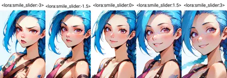 Smiling slider LoRA (for anime models)