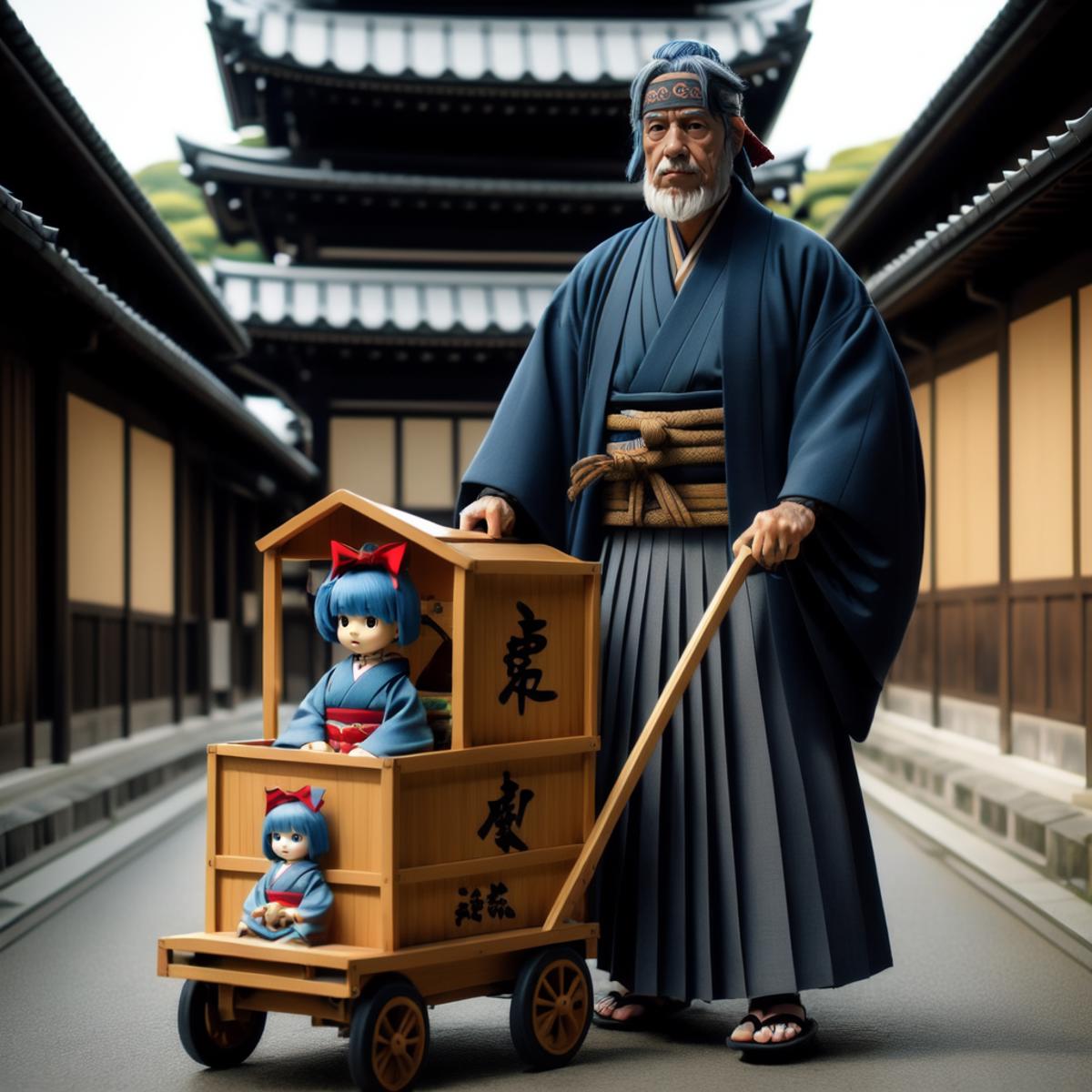 The swordsman who bought the doll cart image by Liquidn2