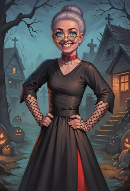 Goth Grandma Ruthie (MySims Kingdom)