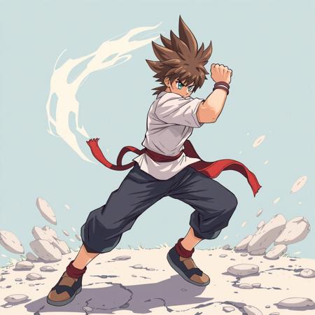 Shonen Anime Boy, Fighting Stance,