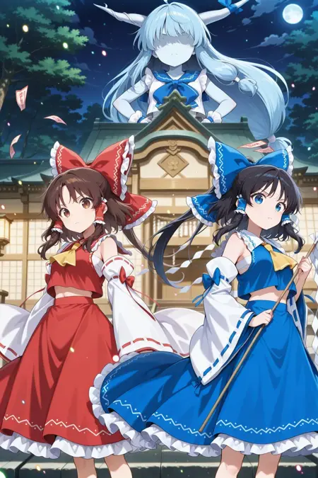 Reimu Hakurei (Touhou Project) & Blue Reimu - 博麗霊夢 (東方)