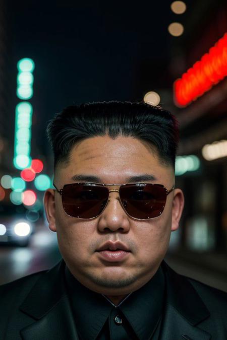 RAW photo, kim jong un, 8k uhd, dslr, high quality, cinematic lighting, photorealistic, sunglasses, wear business suit , riding harley davidson , baground city street  , dimly lit <lora:epi_noiseoffset2:0.9>, low key, serious expression, intricate details, masterpiece, award winning , perfect head , professional artwork , perfect artwork
