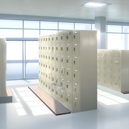 Shoe Locker (getabako) 学校の下駄箱｜IL・SDXL SDXL