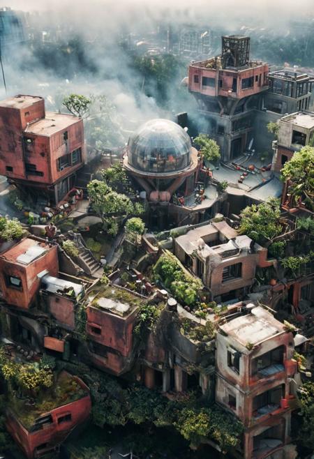 (A BUILDING MODEL MADE BY HAND, tilt-shift photography, the photo shows urban scenery,:1.3),
(pastel neon niji colors, terraforming mecha-Pyramid Like drdnght machine hovering above planet earth 20000 bc, Tower of Babel, winding pipes winding up, spiral pipes, Huge robot maintenance cabin), 
(Fluorescent color tints, urban city   window view),
industrial|machine|pipes|Screen|Monitor|Signboard_Details,
Metal|Glass|Leather|mecha_Texture,
atmospheric haze, Film grain, cinematic film still, highly detailed, high budget, cinemascope, moody, epic, OverallDetail, gorgeous, 2000s vintage RAW photo, photorealistic, candid camera, color graded cinematic, eye catchlights, atmospheric lighting, skin pores, imperfections, natural, shallow dof,
extremely detailed, caveruinsPOV, treehouse, xtower, industrialbuilding, spstation, (((Architecture physical model))),