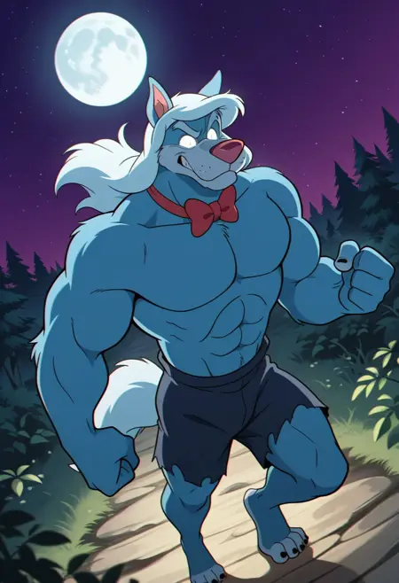 WIlford Wolf (Werewolf Form) - Animaniacs (Moon over Minerva) [Illustrious]