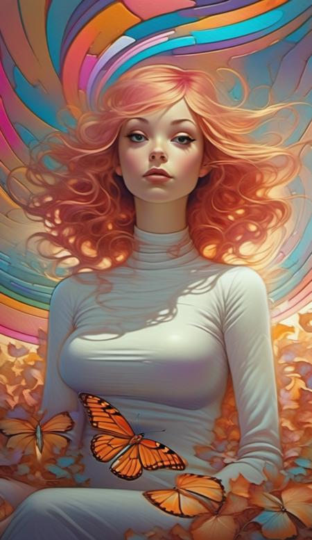 Surreal impressionist Trippy psychedelic Trip illusion by David Nelson, adi granov, Brian Oldham, Christopher vacher, Paul corfield and artgerm