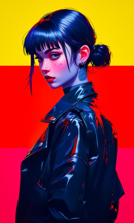 ORIGINAL PROMPT: 90s science fiction anime in the style of cowboy bebop, moebius, done as graphic novel art, using complementary color palette.A depiction of the Cowboy Bebop anime character, Faye Valentine.
PRODUCTION PROMPT: Original prompt was used. <lora:cg_concept_style:0.64> <lora:dr_diffusion_negative_detail_enhancer_pnte_2_0:-0.42>