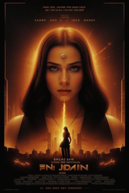 movieposter, Fifth Element, 1girl , looking at viewer, beauty skin care model, glowing shiny skin , cinematic romance, masterpiece layout design, cinematic sci-fi font design, movie poster design