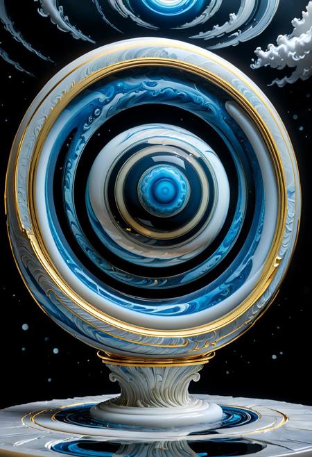 Excellent quality, masterpiece, high resolution, intricate and detailed,
(cs-cr1stal-v2:1.2),
figure composed of a single huge brilliant, sculpture of a (saturn:1.1) in white and blue liquid marble, translucent, gold veins,
translucent, ethereal, majestic, detailed digital art, close-up, ground shot,
dark background,