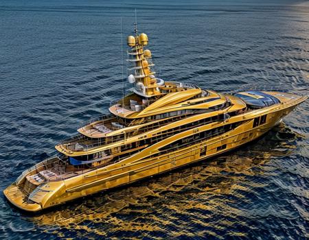 <lora:Yacht:0.9> , Yacht , sea , blue sky , golden , very high quality